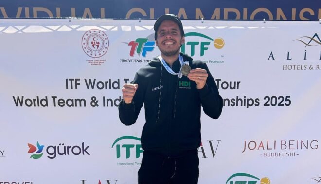 Tennis. Trionfo per il perugino Gerini al Mondiale Itf Over 30 in Turchia, battuto Gomes (6-1, 6-3)