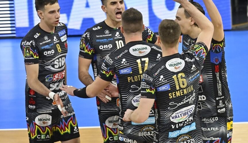 La Sir vince e convince: 3-0 dei Block Devils a Milano e quarti di Coppa conquistati