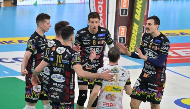 La Sir torna a vincere: 3-1 a Piacenza e qualificazione Champions ad un passo