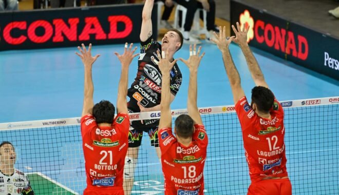Sir Susa Vim Perugia. Sesta vittoria consecutiva contro Cucine Lube Civitanova, ma che fatica