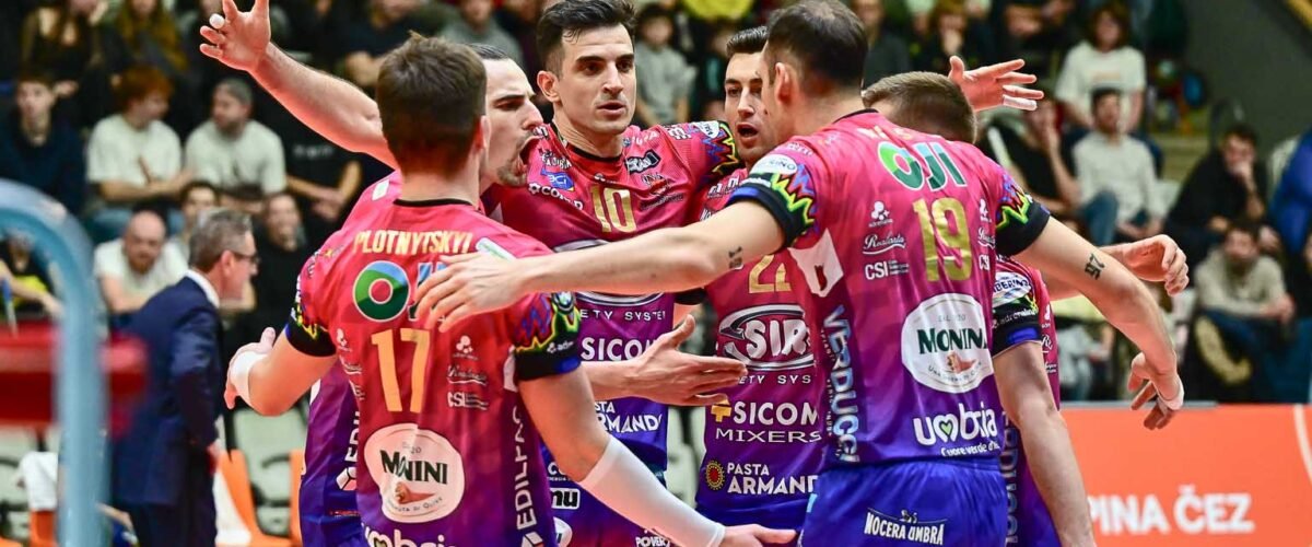 La Sir si è rimessa in piedi. Vittoria 3-0 in Champions League contro Vk Lvi Praga