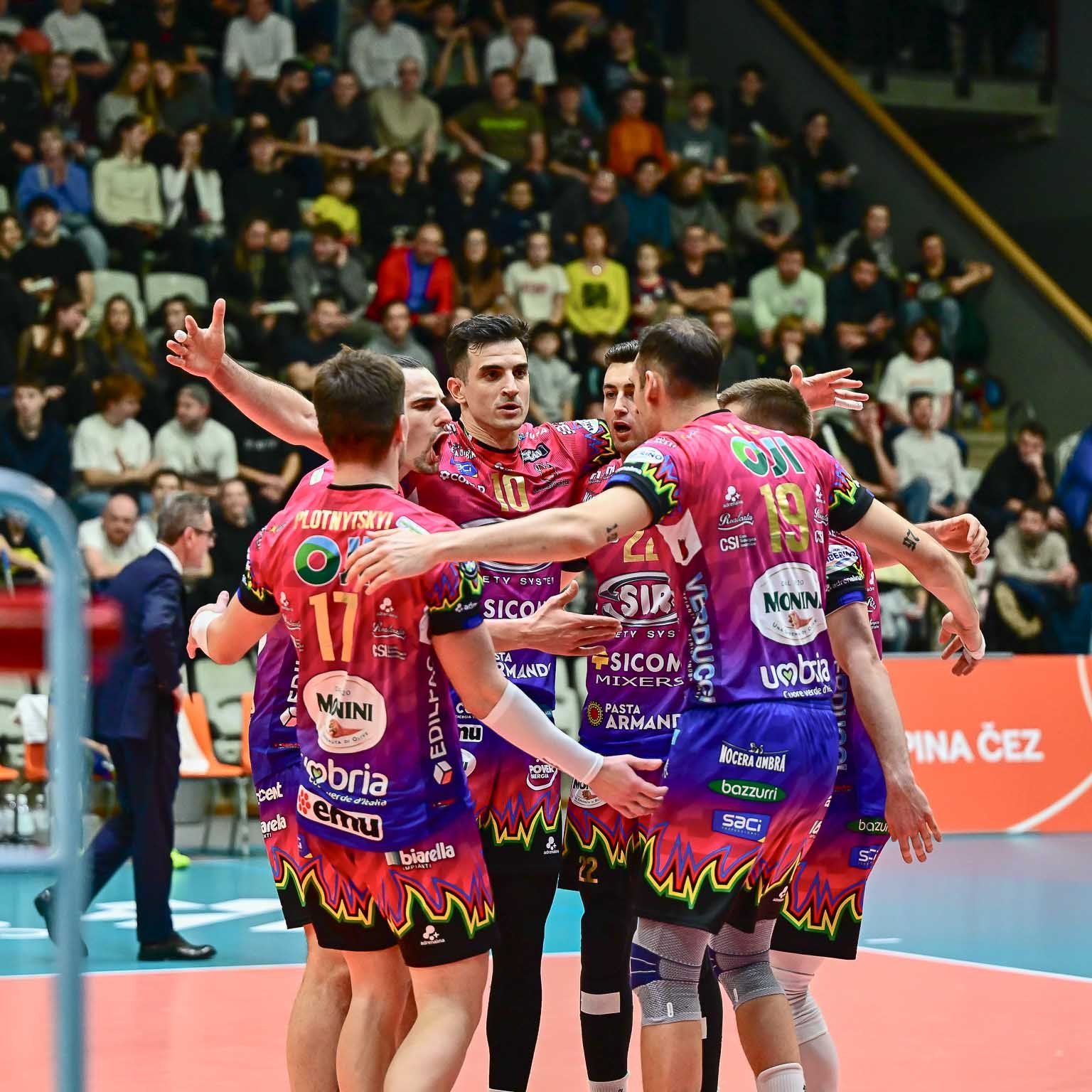 La Sir si è rimessa in piedi. Vittoria 3-0 in Champions League contro Vk Lvi Praga