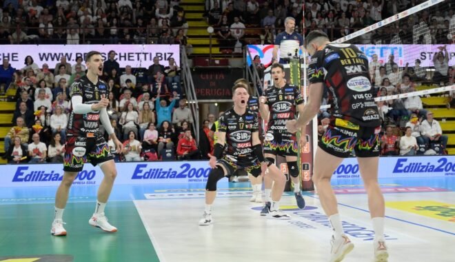 Volley. Semifinali playoff, per la Sir vittoria schiacciante in Gara-1: 3-0 alla Lube. Ma Lorenzetti alza l’asticella